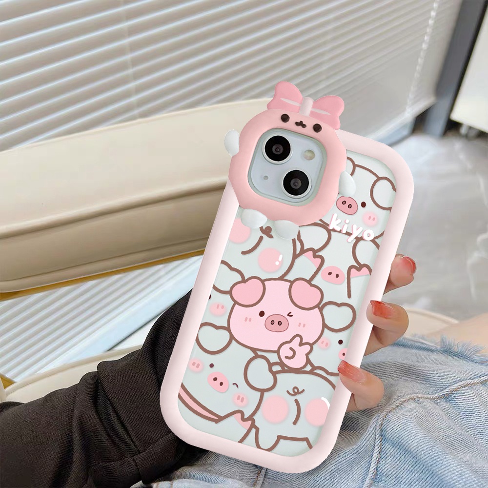 Ốp lưng iphone nơ camera hình vuông vịt và heo 6/6splus/7/7plus/8/8plus/x/xr/xs/11/12/13/pro/max/plus/promax-Awifi S3-5