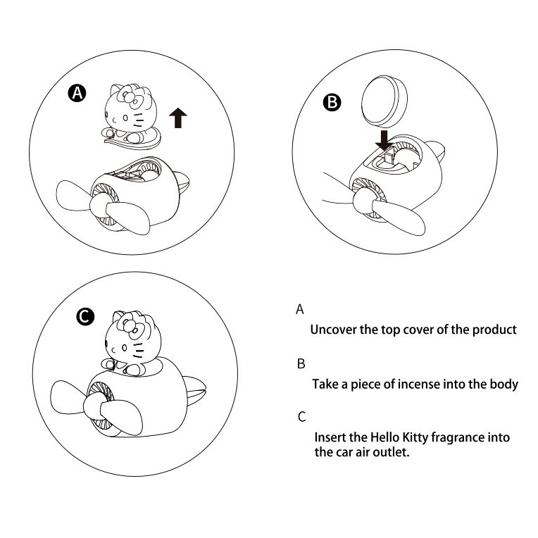 Kẹp Khuếch Tán Hương Thơm Gắn Máy Điều Hòa Xe Hơi Hình Hello Kitty Minnie Dễ Thương