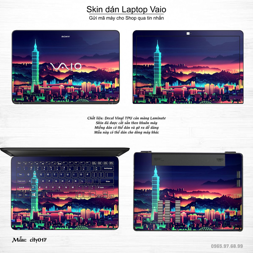 Skin dán Laptop Sony Vaio in hình thành phố _nhiều mẫu 3 (inbox mã máy cho Shop)