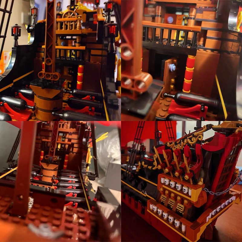 Đồ chơi xếp hình lắp ráp mô hình Ideas Pirate Ship Queen Anne's Revenge Pirate Ship DK6002 Caribbeans Pirate Ship DK6001