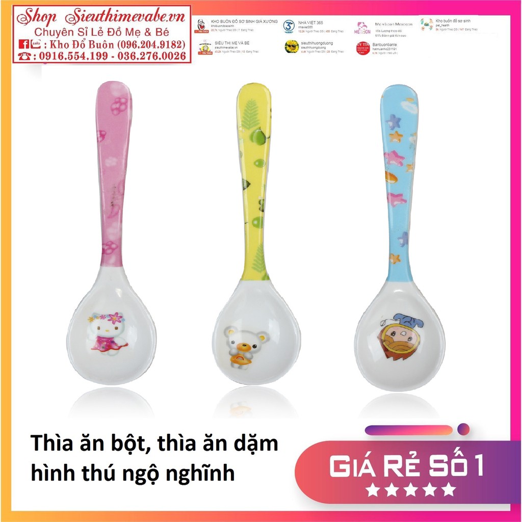 Thìa Ăn Bột cao cấp Cho Bé Hình thú