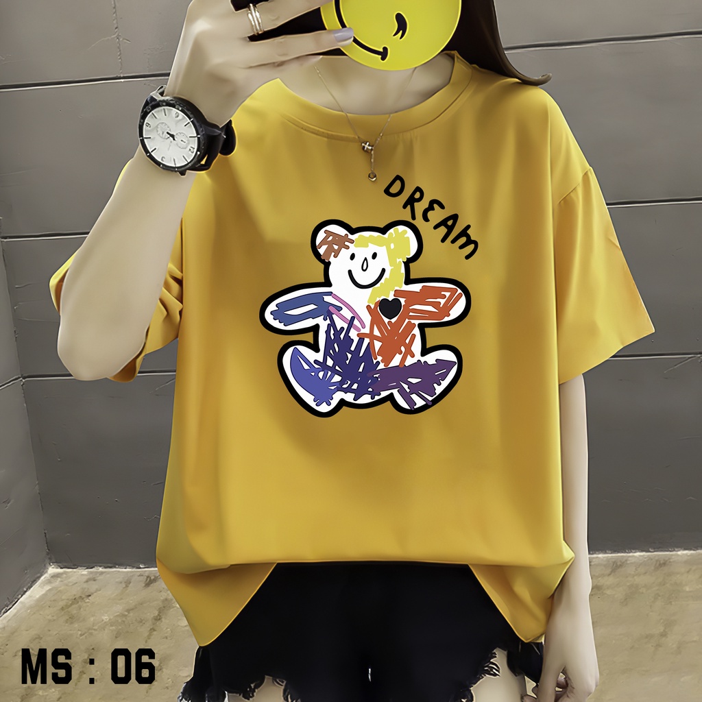 Áo thun nữ tay lỡ Unisex AQI, áo phông form rộng N102 chất vải mềm mịn