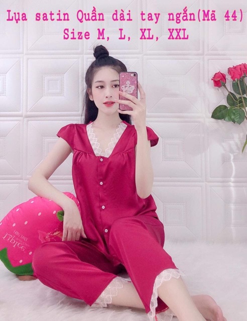 Lụa satin tay ngan tieu thu size dai 80kg | BigBuy360 - bigbuy360.vn