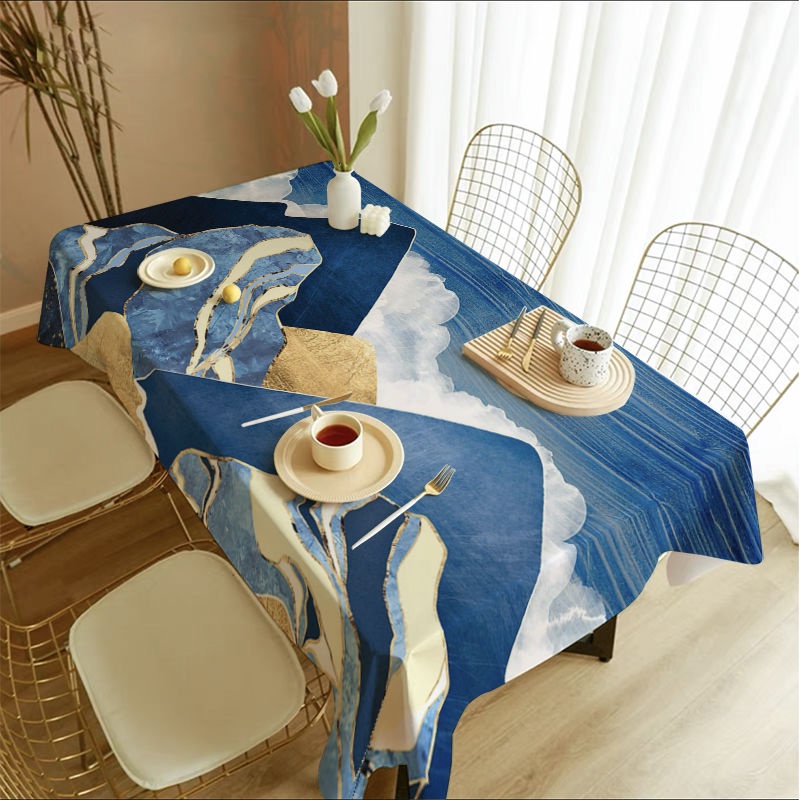 Phong Cách Bắc âu Khăn Trải Bàn Hình Chữ Nhật Sơn Mô Hình Núi Khăn Trải Bàn ánh Sáng Nhà Sang Trọng Khăn Trải Bàn Phòng Khách Cà Phê Khăn Trải Bàn