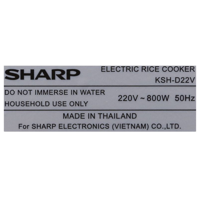 Nồi cơm điện Sharp 2.2 lít KSH-D22V