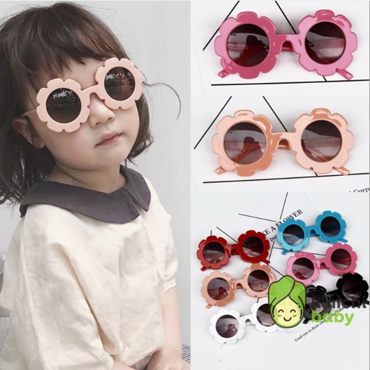 Kính mát trẻ em thời trang hình hoa chống tia cực tím UV cho bé trai và bé gái KICHIBA KMTE03