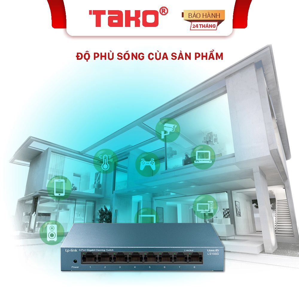 Bộ Chia Mạng Switch Để Bàn TP-Link LS108G 8 Cổng 10/100/1000Mbps