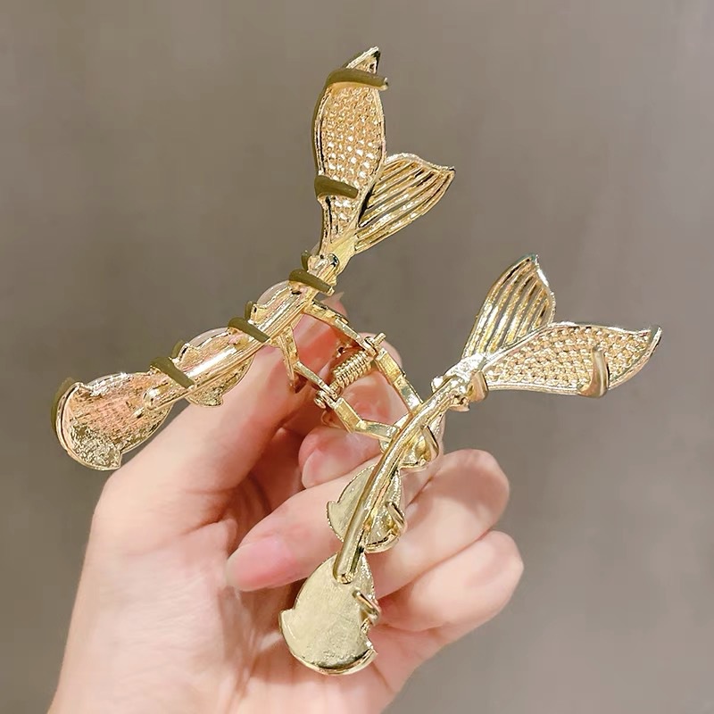 Kẹp Tóc Kim Loại Hình Đuôi Cá Phong Cách Hàn Quốc Cho Nữ