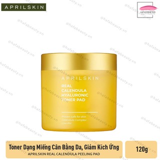 Bông Tẩy Tế Bào Chết April Skin Real Calendula Peeling Pad 60 Miếng