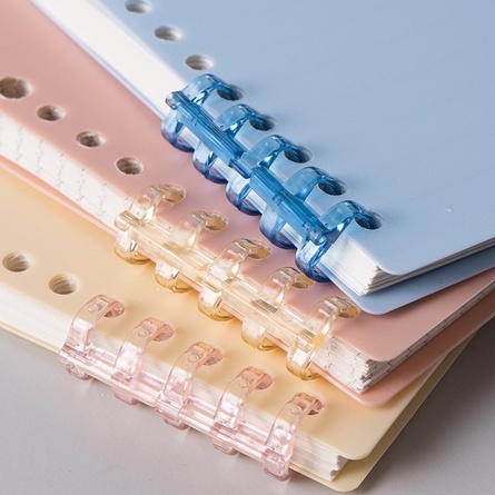 Set Bìa Nhựa A4 A5 B5 Thanh Còng Nhựa 20 26 30 lỗ phụ kiện làm sổ còng sổ planner nhiều kiểu cách lựa chọn