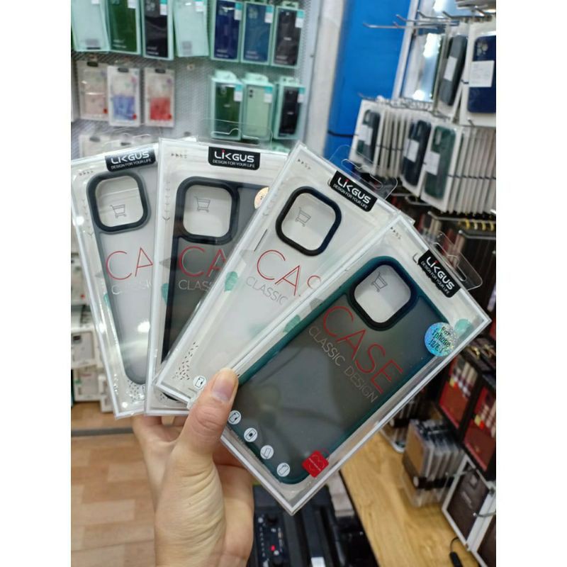 Ốp lưng LikGus nhám cho iPhone 14 pro max/15 pro/15 pro max/13 promax/13 pro/12 Pro Max /11 Pro max/Xs Max lưng nhám