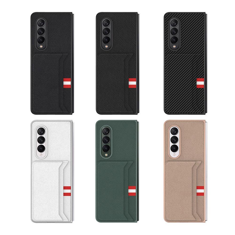 Ốp lưng sợi cacbon xước bảo vệ cho điện thoại Samsung Galaxy Z Fold 3 5G Z0D4 C6D3 M9G2