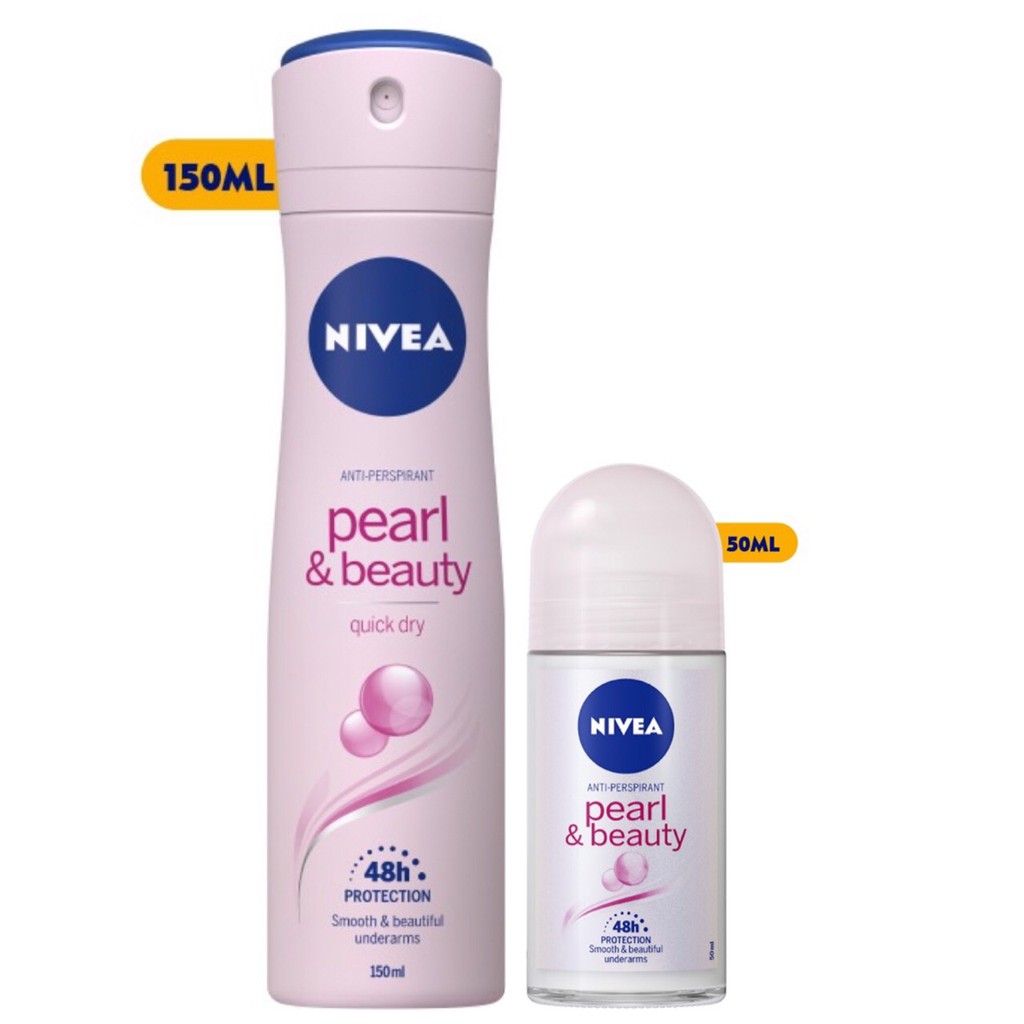 Lăn Ngăn Mùi Giảm Thâm Và Dưỡng Trắng Nivea Pearl &amp; Beauty Hiệu Quả Suốt 48h 50ml - 83735