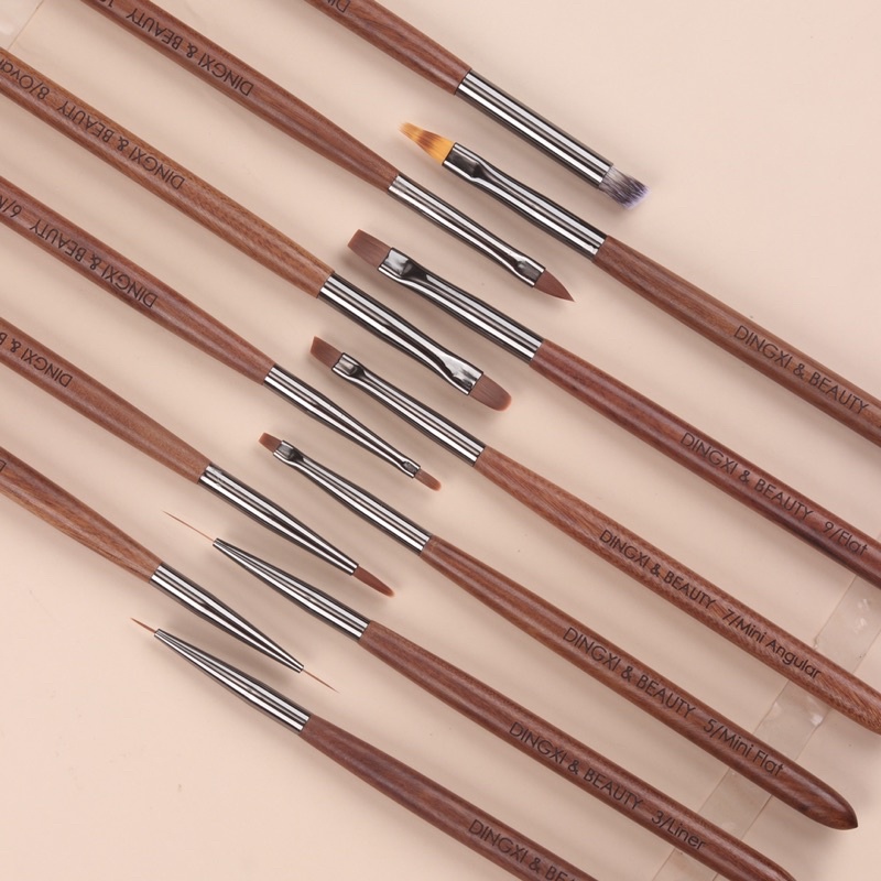 Cọ chuyên nail loại tốt cán gỗ dingxi