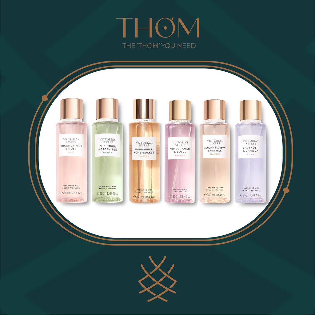 POMEGRANATE & LOTUS | COCONUT MILK ROSE | CUCUMBER & GREEN TEA | LAVENDER VANNILA | Xịt Thơm Toàn Thân Victoria's Secret