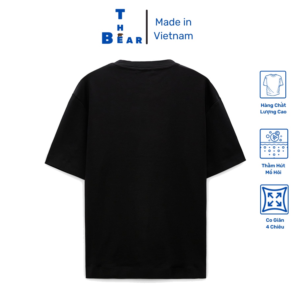 Áo thun nam  - Áo thun Unisex cho cả phái nữ - Áo phông form rộng - Kiểu đơn giản - THE BEAR -MS7