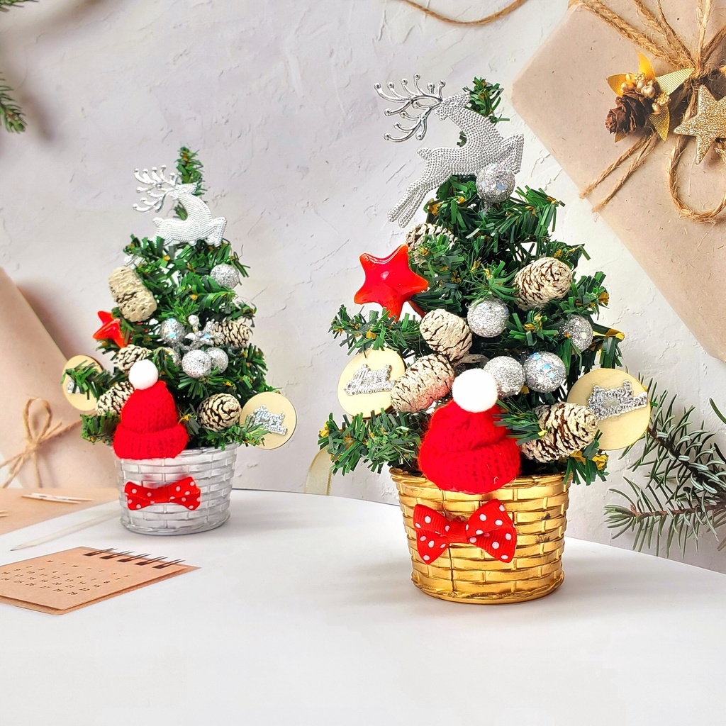 Cây Thông Nhí 20CM TNM03 Để Bàn Trang Trí Giáng Sinh