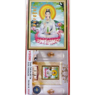 Tranh đính đá quán thế âm bồ tát VS090 - 70 x 54 cm ) - chưa đính