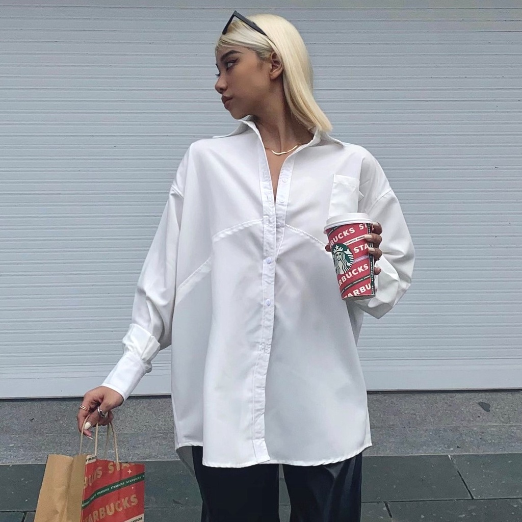 Áo sơ mi oversize Joly Shirt SMI003 dáng rộng trendy, thoải mái dễ phối đồ - Uni By Heart