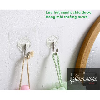 [Sỉ 750đ] Móc dán tường siêu dính 6x6cm. SD2-MocDT