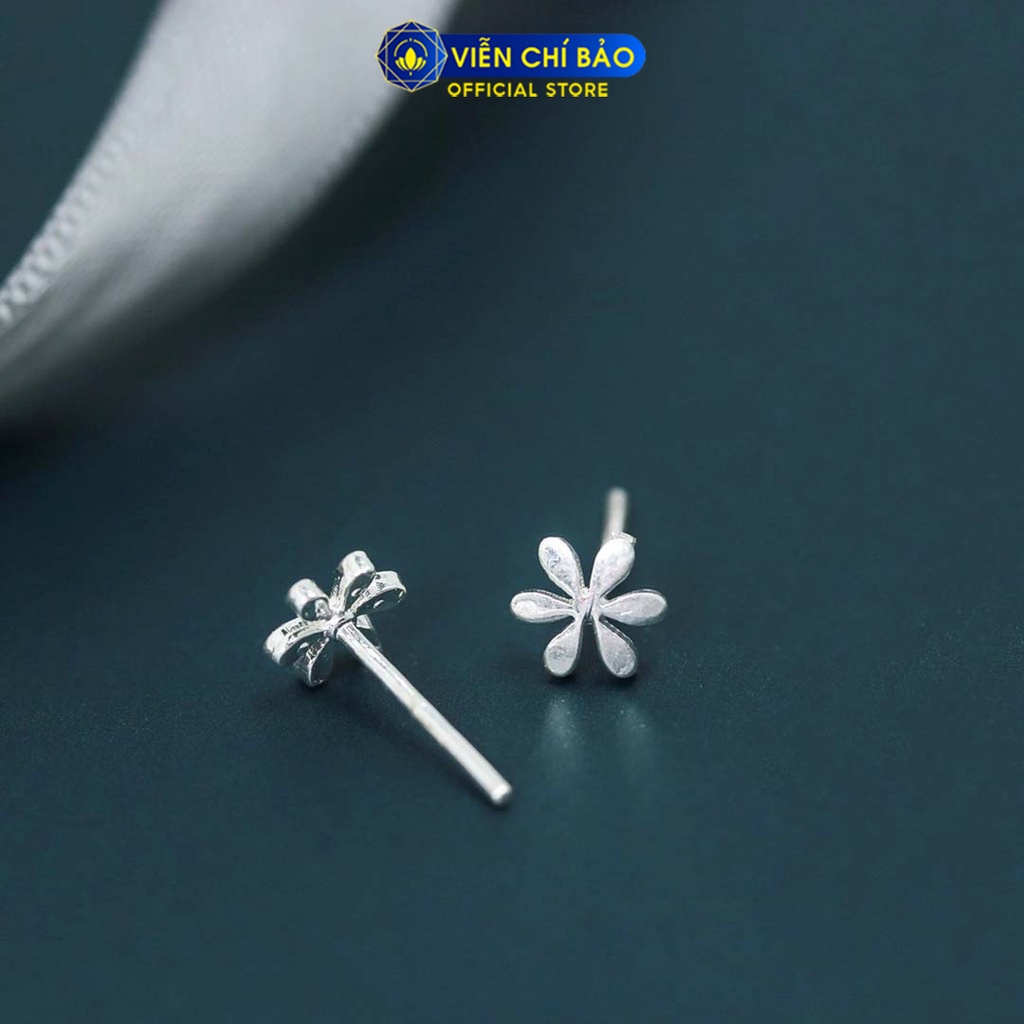 Bông tai bạc nữ hoa Cúc nhí chất liệu bạc 925 thời trang phụ kiện trang sức Viễn Chí Bảo E018