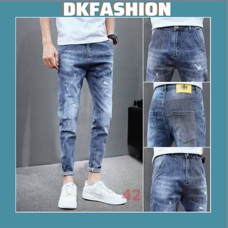 Quần jean nam rách,quần bò ống côn co giãn nhiều mẫu mới  cao cấp DKFASHION