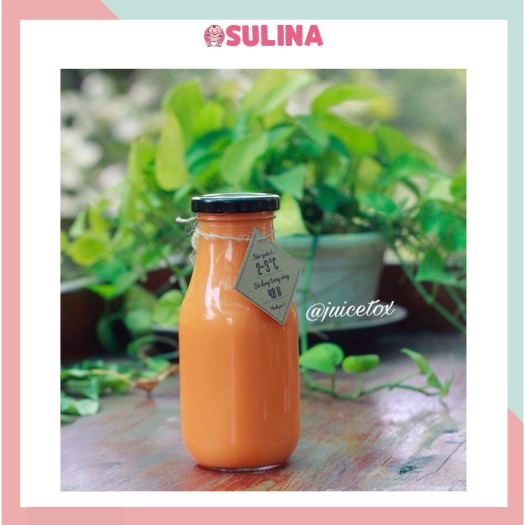 Chai Thủy Tinh Tròn nắp thiếc 300ml Sulina official BN03
