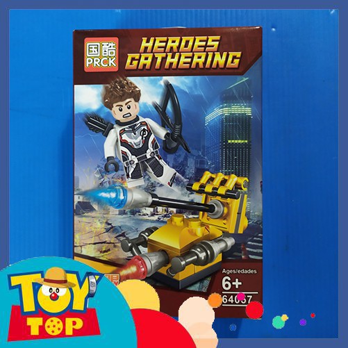 [Một hộp] Non lego đồ chơi xếp hình siêu anh hùng Captain, Iron Man, Thor, Ant-Man.... siêu anh hùng Marvel PRCK 64057