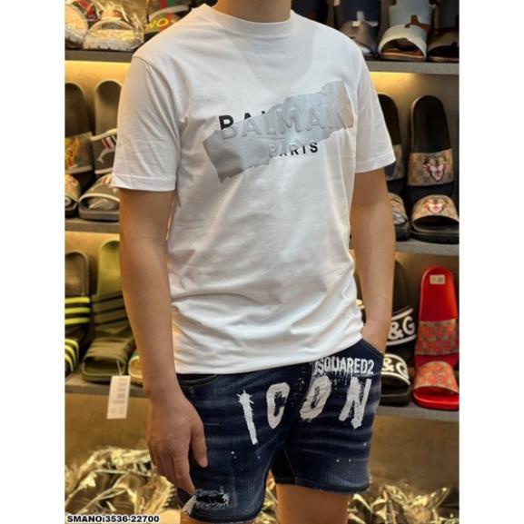 Áo Thun Nam Paris Chữ Dập Nổi Siêu Cấp - Áo Phông Nam Bal Main Spf