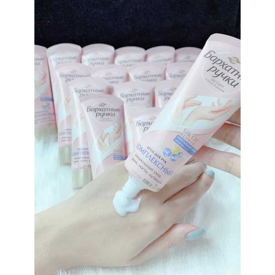 Kem dưỡng da tay Lụa Silky Hand Nga dưỡng ẩm và chăm sóc da tay 80ml