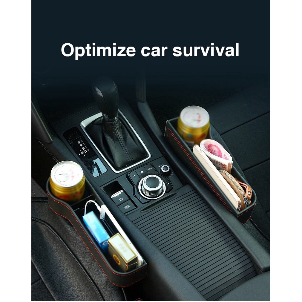 Hộp đựng đồ gắn cạnh ghế xe hơi bằng da chất lượng cao