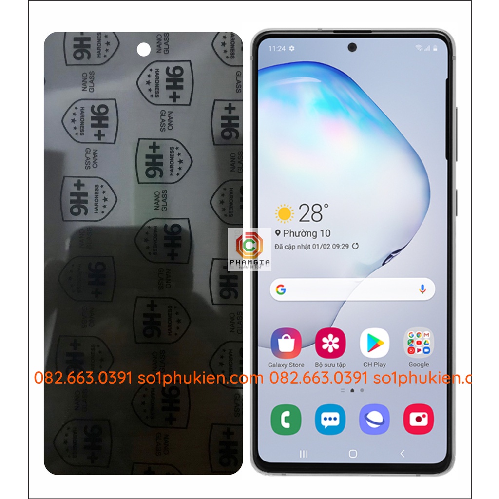 Dán cường lực dẻo nano chống nhìn trộm Samsung note 10 lite dẻo nano chống vỡ