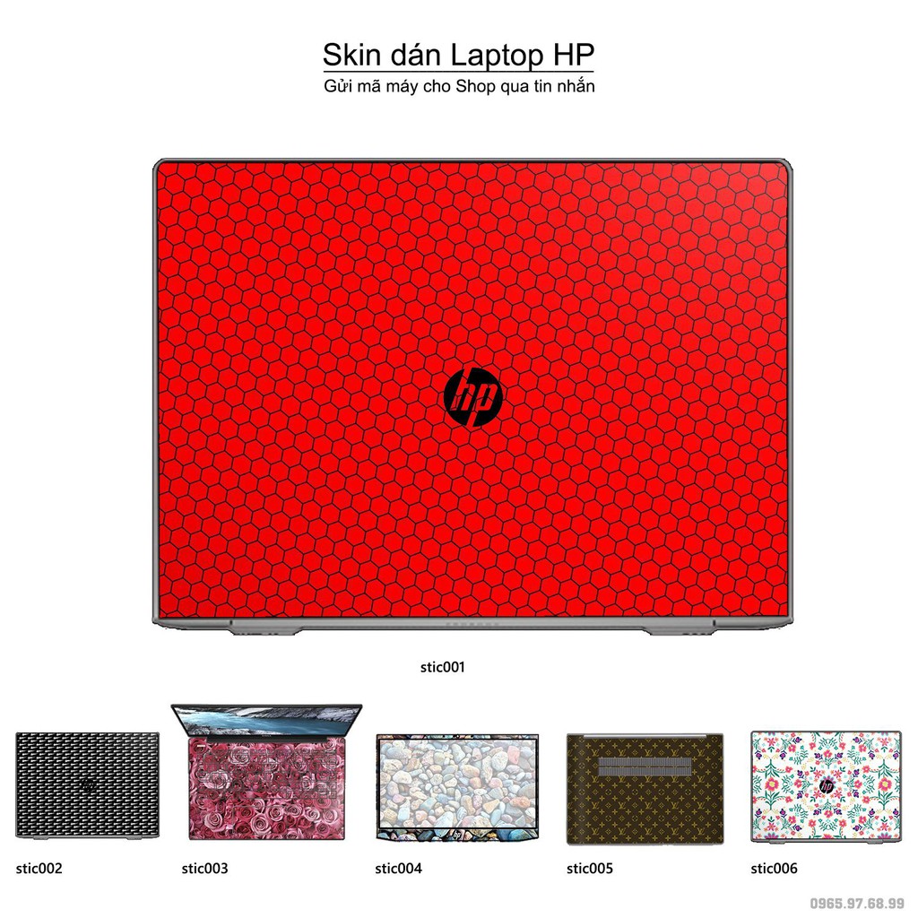 Skin dán Laptop HP in hình Hoa văn sticker (inbox mã máy cho Shop)