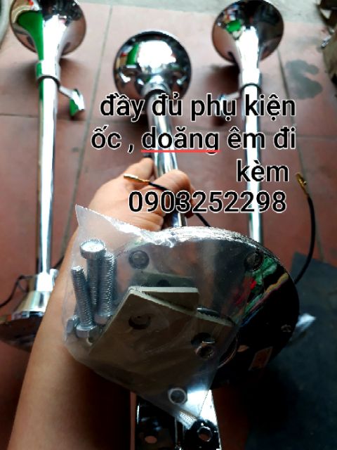 Còi hơi -kèn hơi dài 1m có nhại kèn chất lượng 12v , 24v