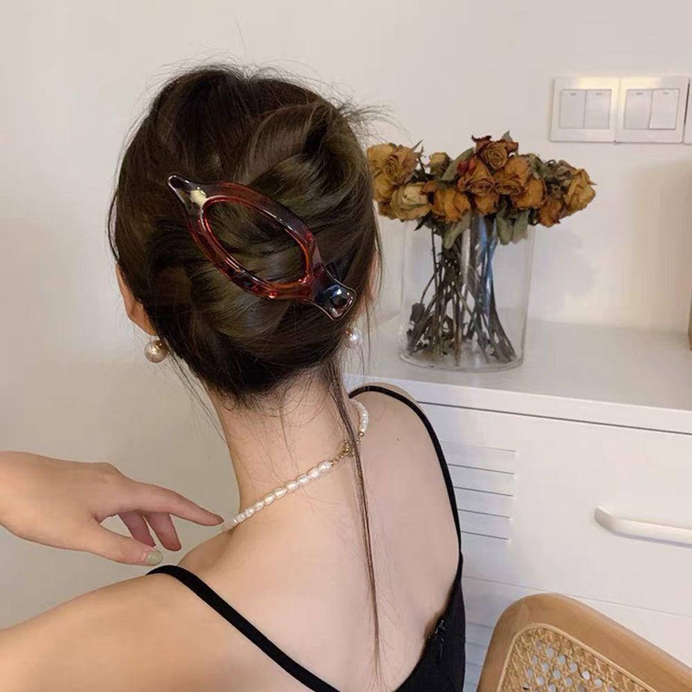 Kẹp tóc hỗ trợ rửa mặt Càng Cua Họa Tiết Hình Học Màu Trơn Thời Trang Hàn Quốc