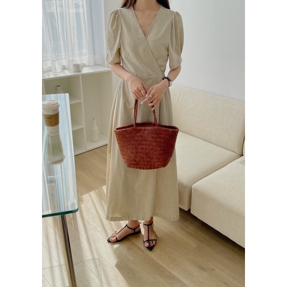 Gray Wrap Dress
