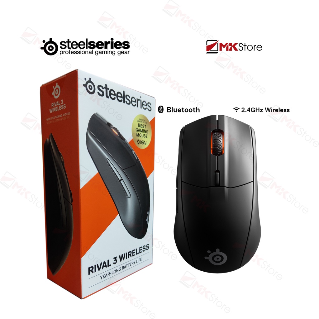 Chuột Steelseries RIVAL 3 Dual Wireless / Bluetooth Gaming mouse 18000 CPI