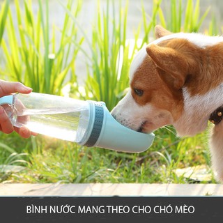 Bình Nước Cầm Tay Cho Chó Mèo Tiện Dụng 750ml