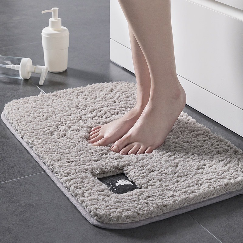 Thảm lông trải sàn nhà tắm thấm hút tốt, thảm lau chân phòng khách chống trượt
