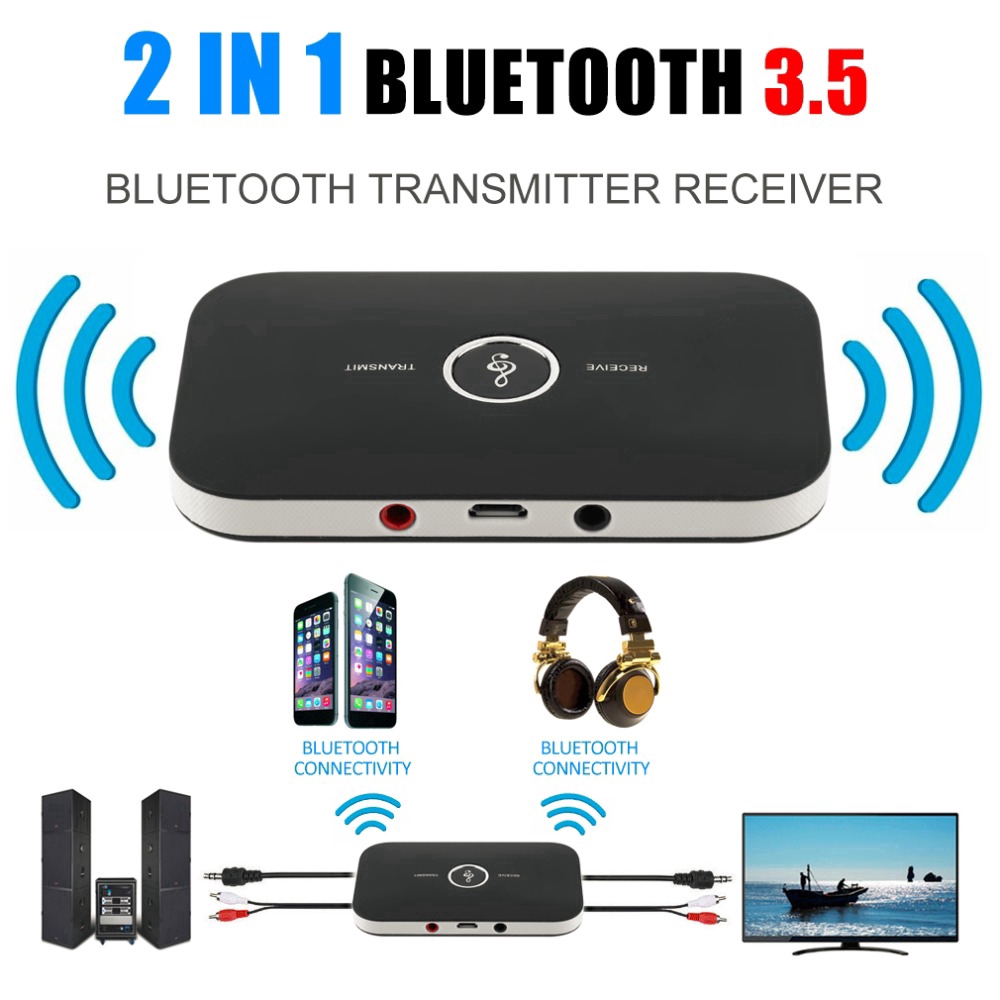 Thiết bị nhận tín hiệu âm thanh bluetooth 5.0 RCA giắc cắm 3.5mm dành cho xe hơi/ tai nghe/ máy tính