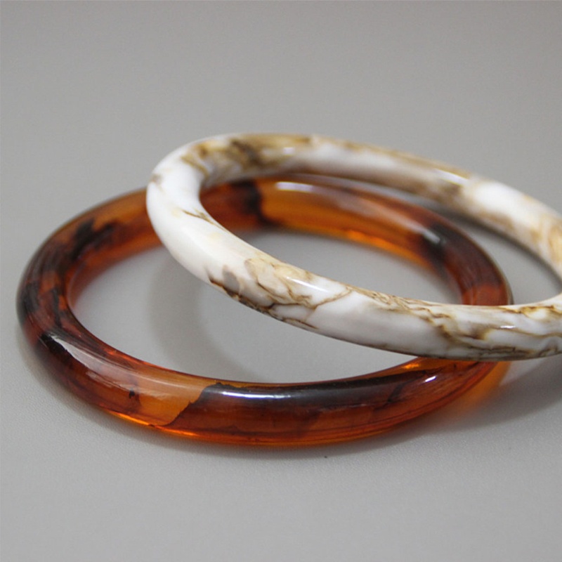 Set 2 Tay Cầm Túi Xách Bằng Nhựa Resin Thay Thế DIY