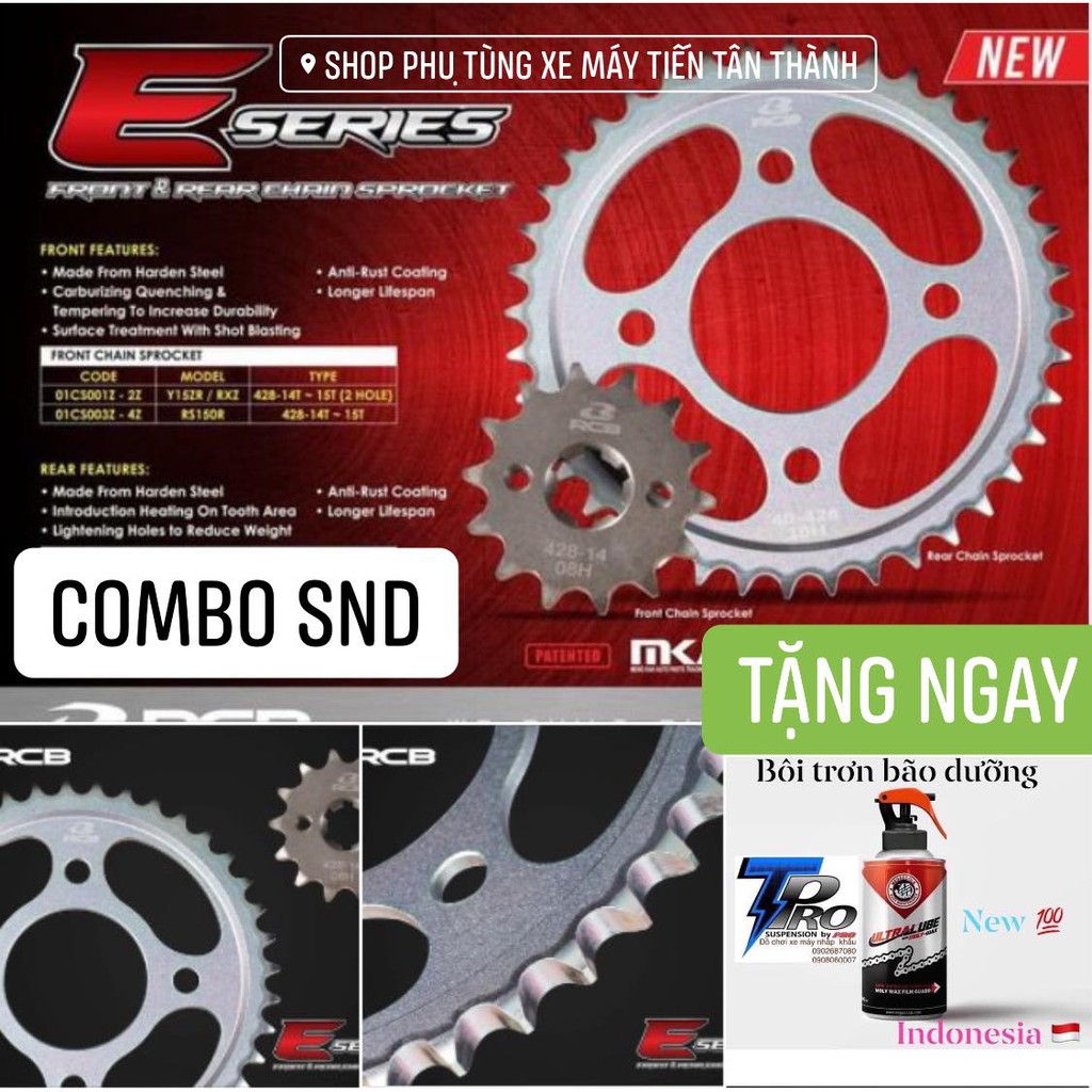 [TẶNG NGAY XỊT SÊN BÔI TRƠN] COMBO SÊN NHÔNG DĨA RCB EXITER135 ( 4S &amp; 5S) - SIRIUS