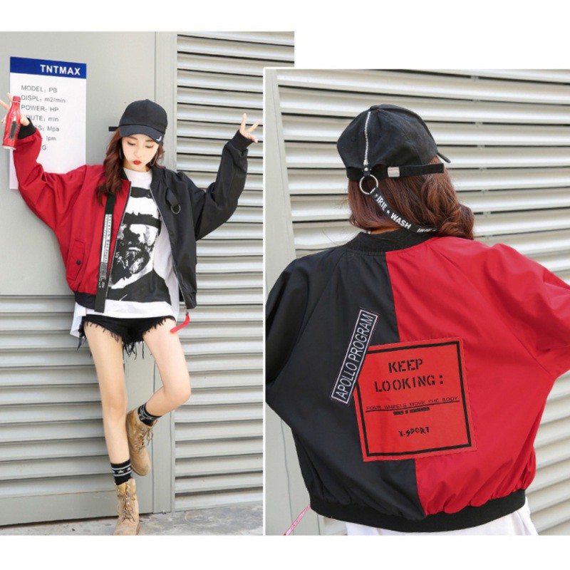 Áo khoác nữ tay dài in chữ thời trang Hàn Quốc | BigBuy360 - bigbuy360.vn