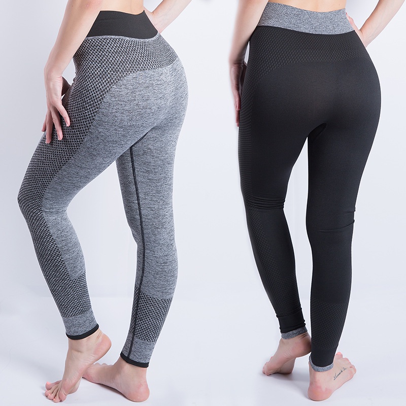 giống cái Thời trang liền mạch quần dài yoga tập thể dục Eo cao Quần ôm sát chân Mới tiktok đang chạy thể dục Quân dai