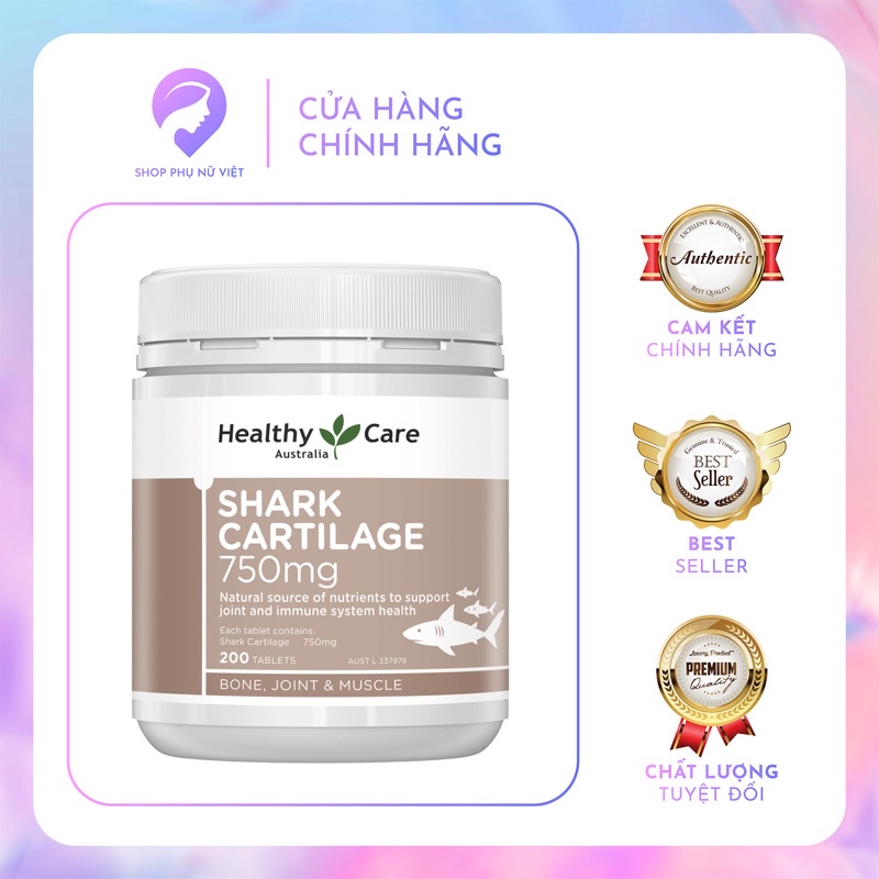 Sụn Cá Mập Úc Shark Cartilage Healthy Care 200 viên