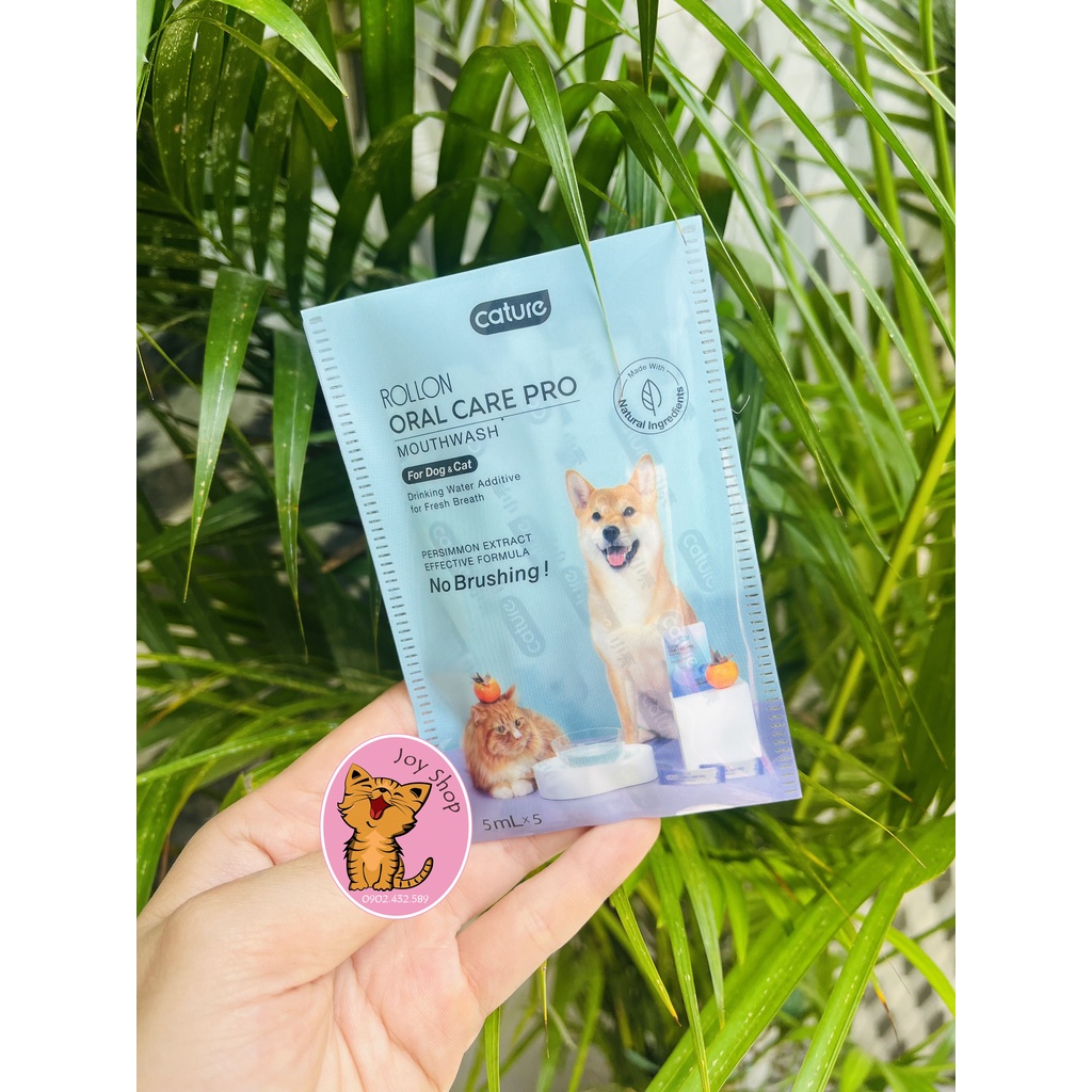 MẪU THỬ NƯỚC SÚC MIỆNG CATURE CHO THÚ CƯNG
