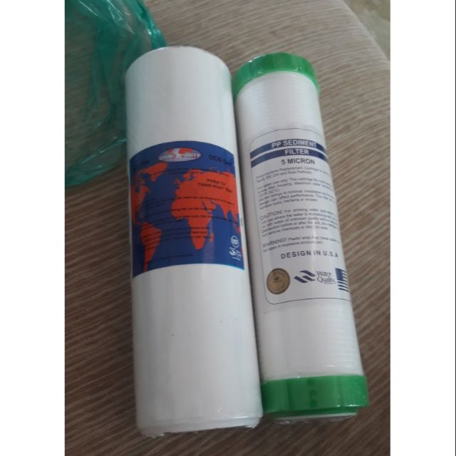 Bộ lõi lọc thô số 1 và số 2 của lọc RO và bộ lọc gia đình