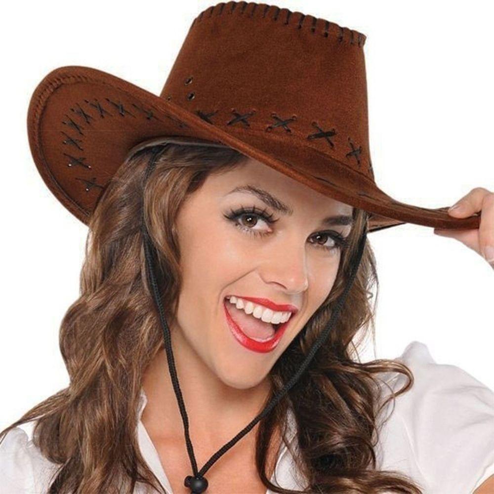 KENT1 Mũ Fedora Cao Bồi Chất Da Lộn Thiết Kế Unisex