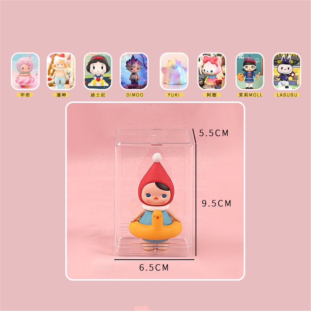 Cod Qipin Hộp Trưng Bày Mô Hình Búp Bê Bằng Acrylic Nhám Trong Suốt Chống Bụi Có Giá Đỡ Trưng Bày