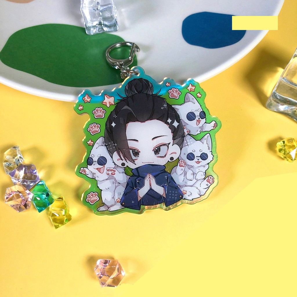 Móc khóa JUJUTSU KAISEN ver TAI THÚ PET mica trong acrylic anime chibi Chú Thuật Hồi Chiến